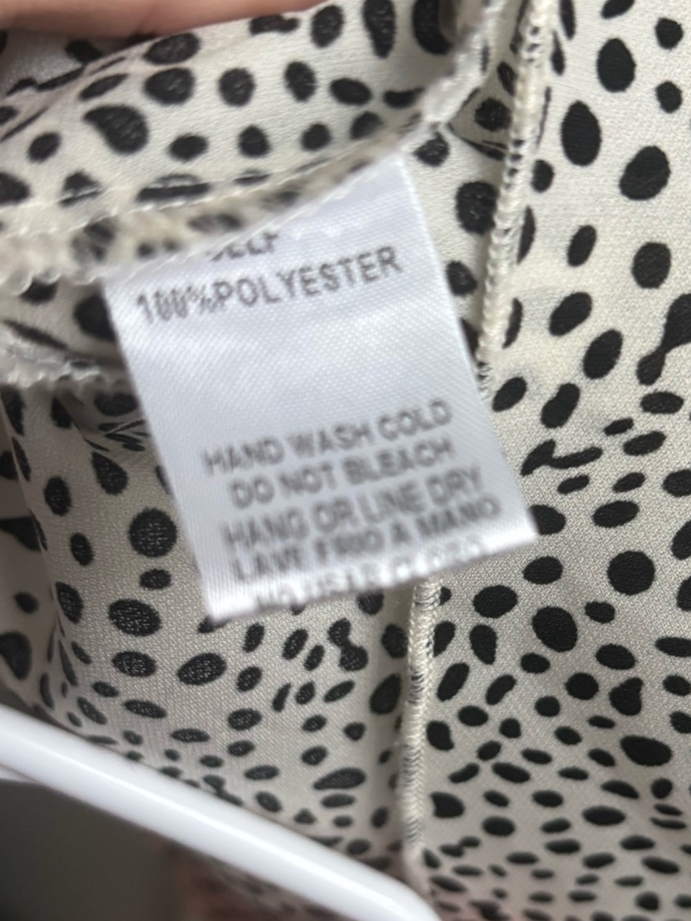 Easel Black and White Spotted Print Shirt - Picture 5 of 5